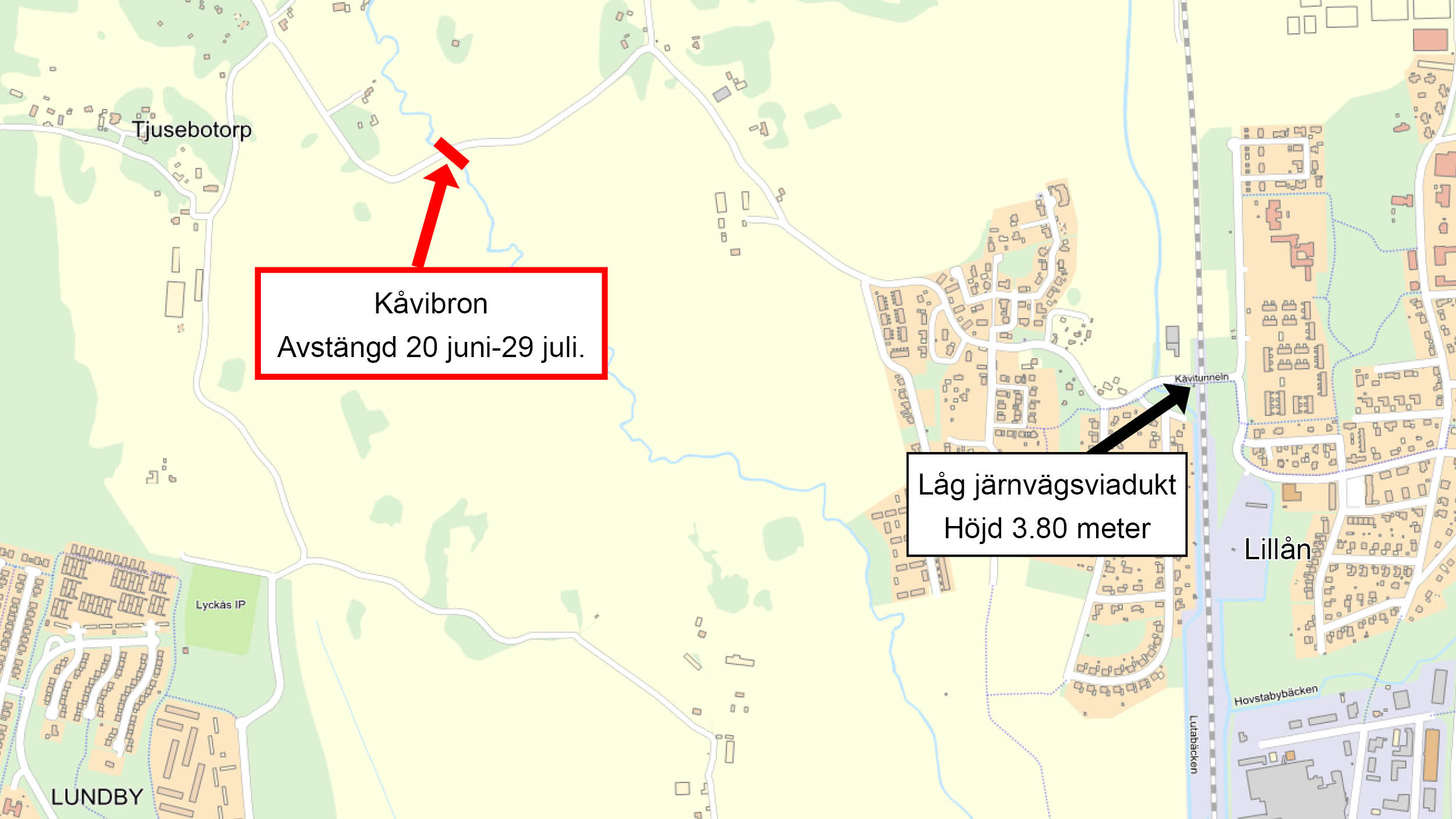 Karta över Kåvibron
