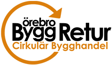 Symbol med texten Örebro byggretur - cirkulär bygghandel.