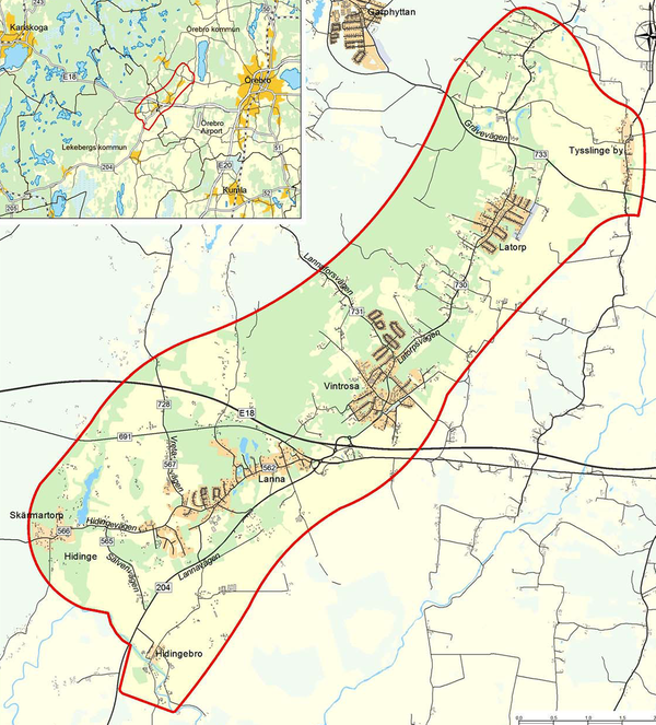Översiktskarta Vinna-området