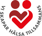 Logotyp med texten Vi skapar hälsa tillsammans